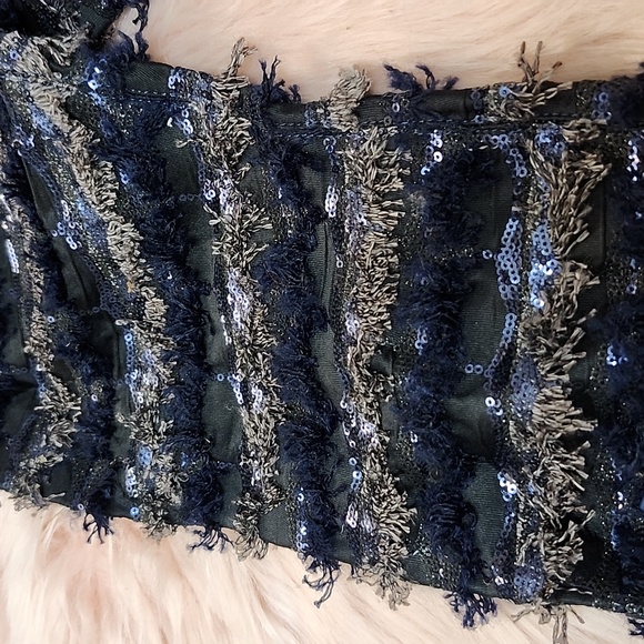 Brand New Elegant Collection Thigh High Fringe & Sequin Stiletto Boots-7 - Picture 5 of 6